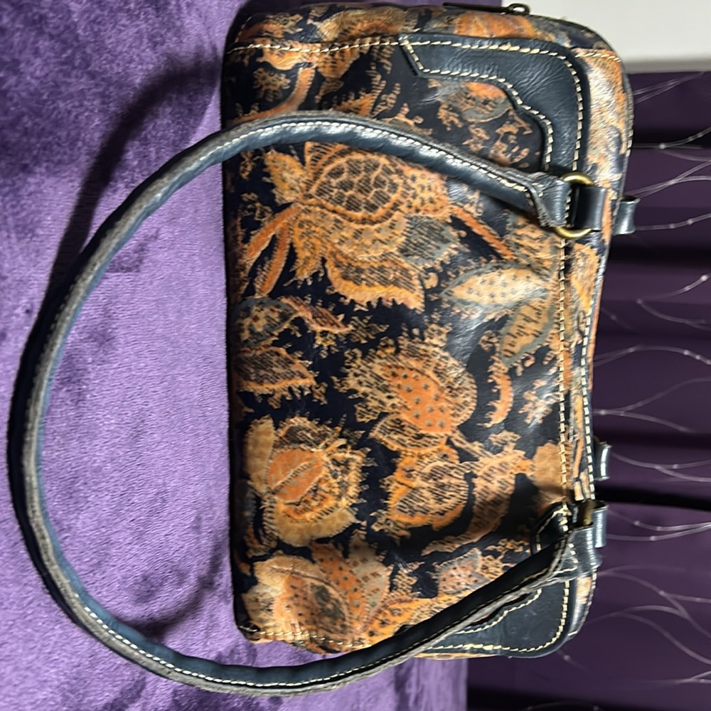 Patricia Nash Navy/Orange Women's Satchel Bag - Picture 2 of 8